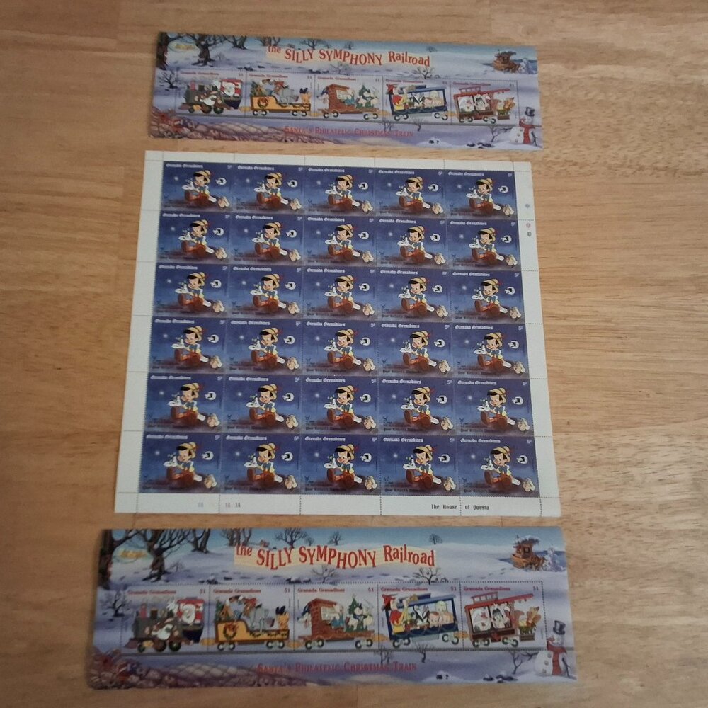 Vintage Disney Stamp Sheets, RARE Pinocchio, Symphony Train, BEST DEAL ON POSH!